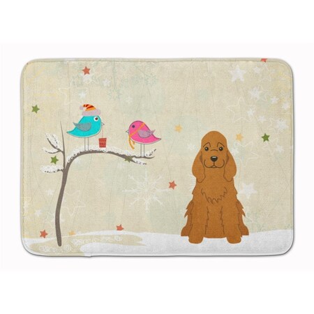 Carolines Treasures Christmas Presents Cocker Spaniel Red Machine Washable Memory Foam Mat BB2567RUG